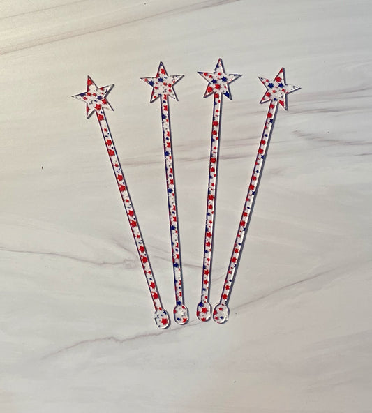 Patriotic Drink Stir Sticks