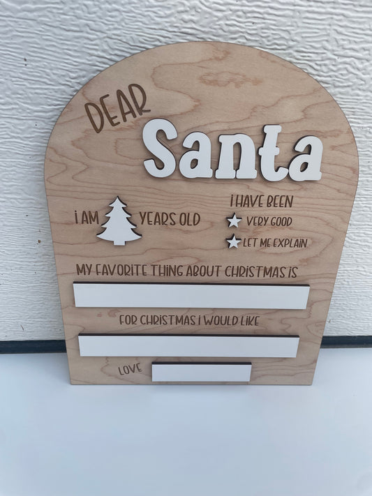 Dear Santa board