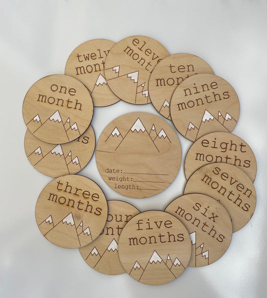Baby Month Milestone Mountains