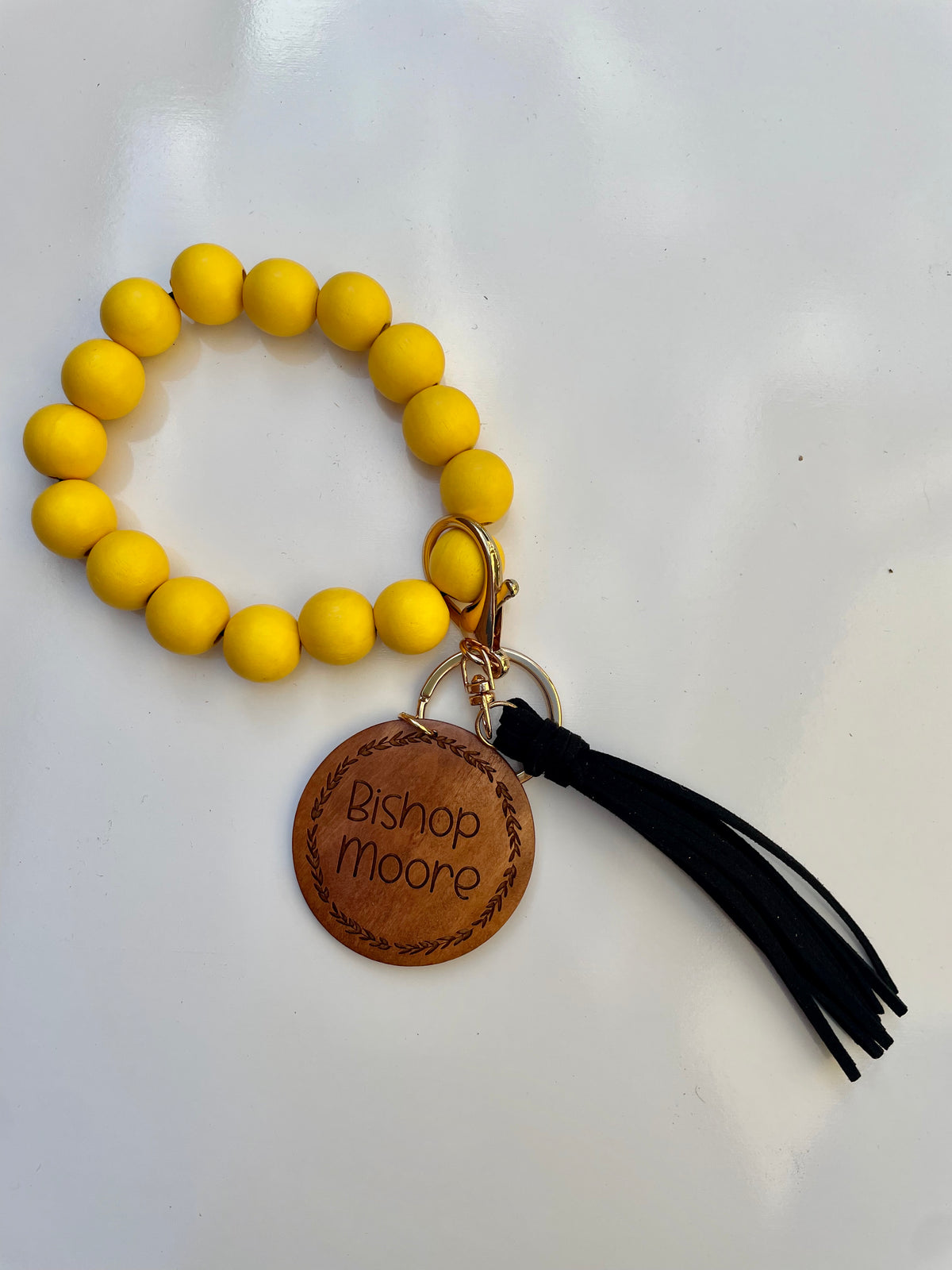 Wristlet bead key chain