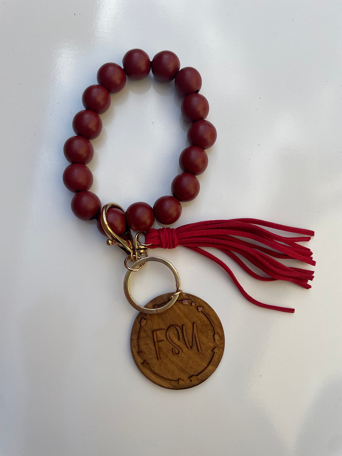 Wristlet bead key chain