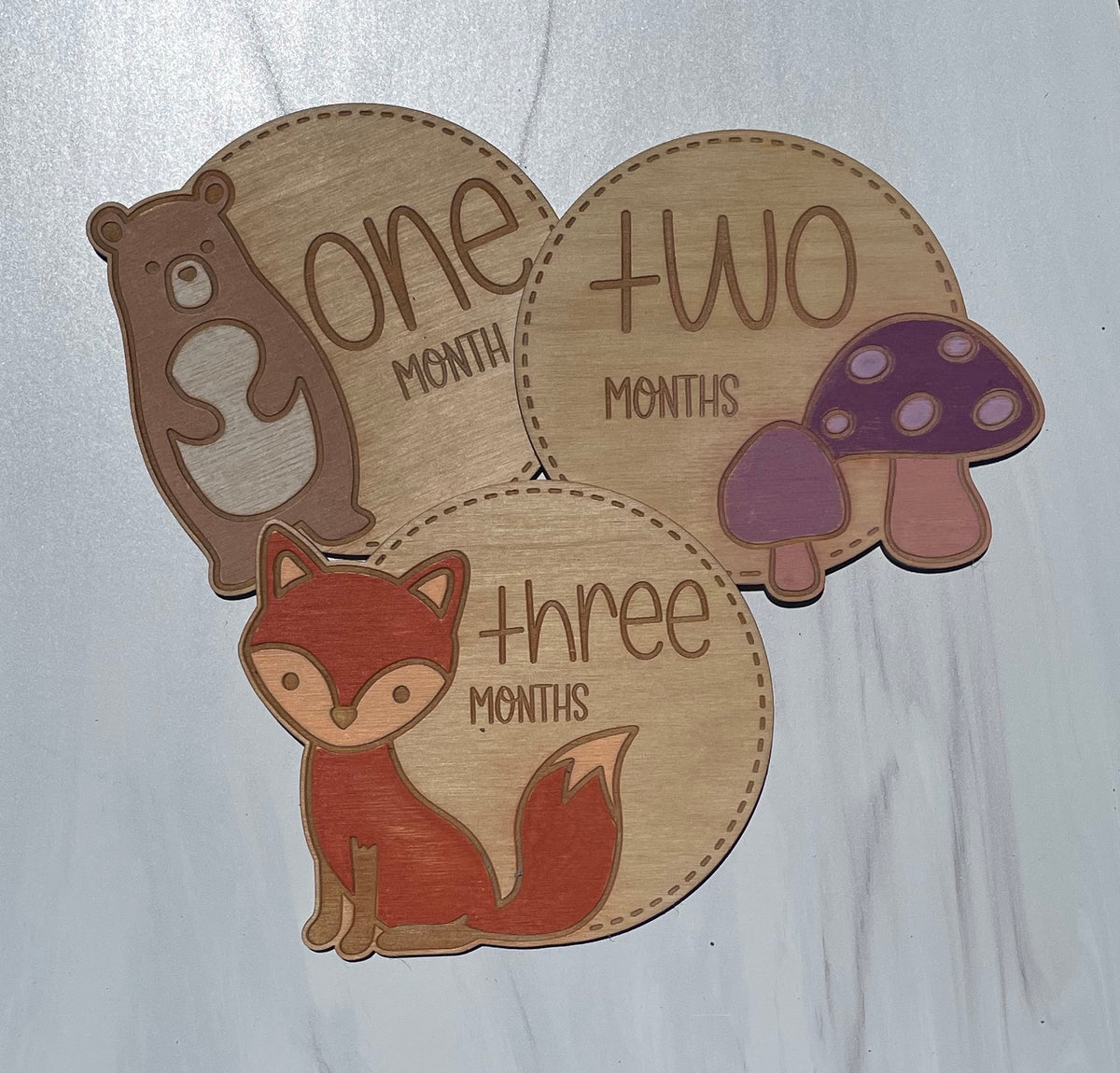Woodland Baby Month Markers