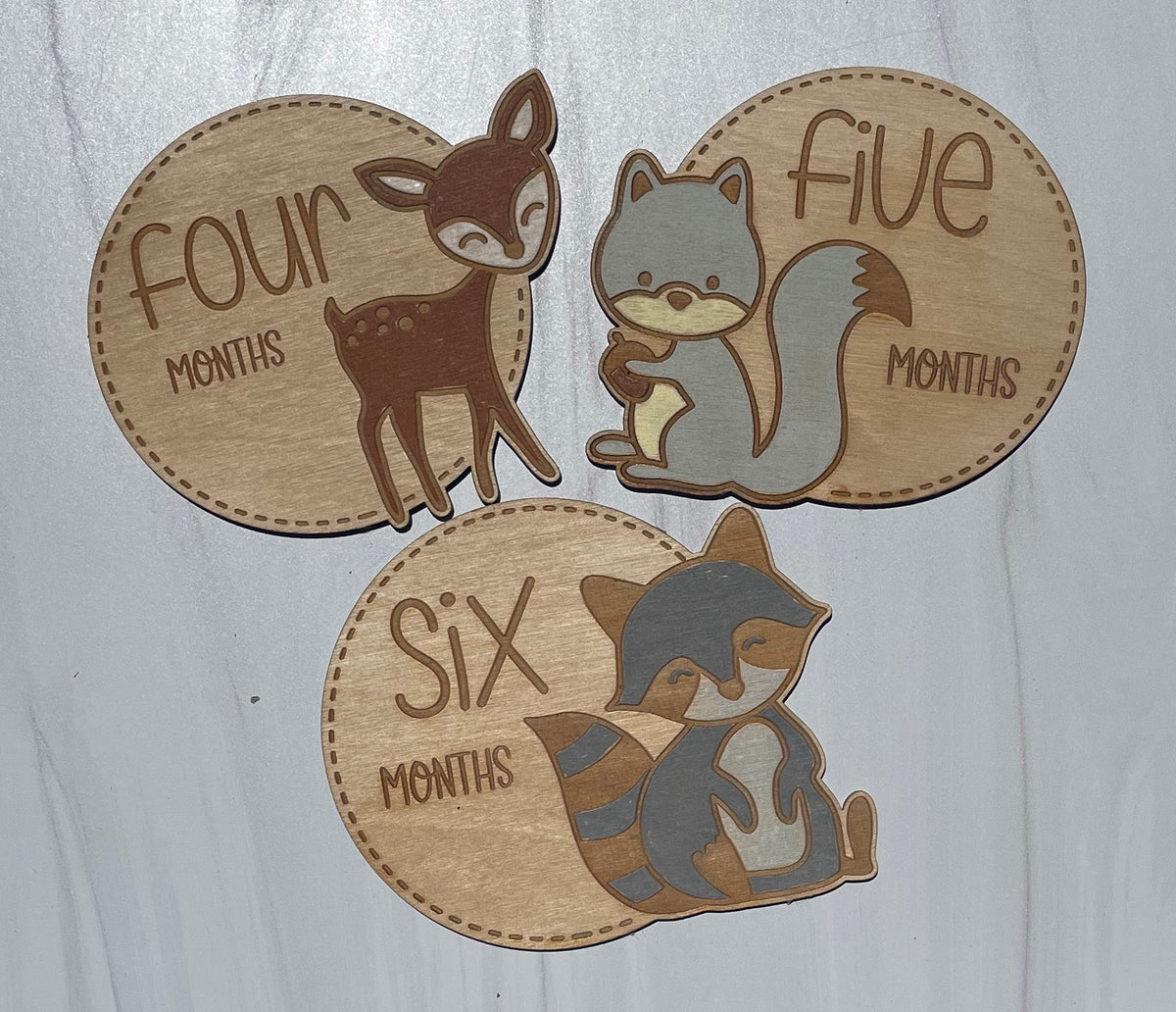 Woodland Baby Month Markers