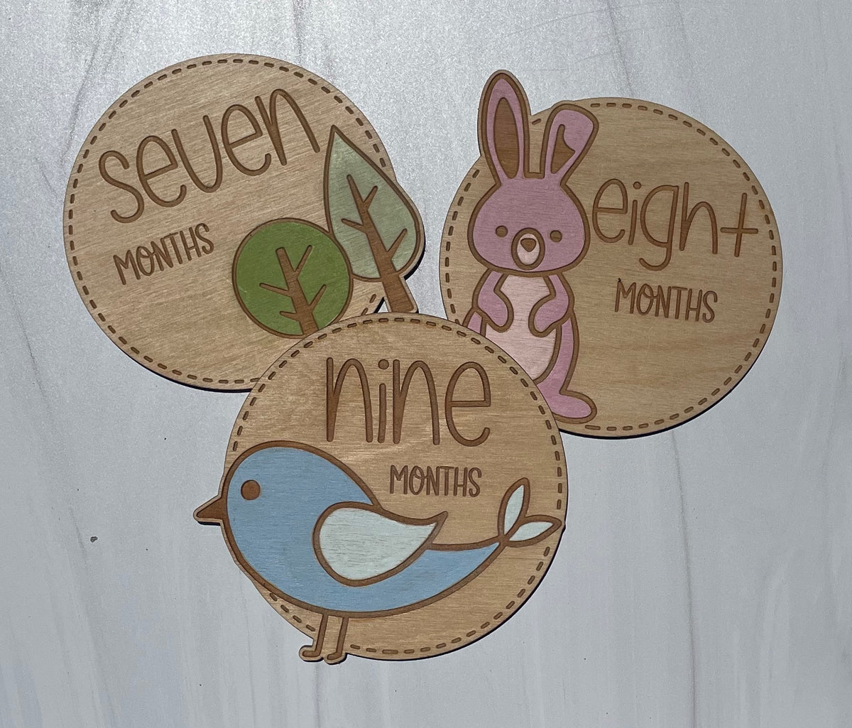 Woodland Baby Month Markers